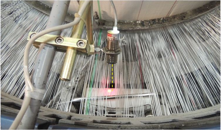 Weft End Detection bobbin sensor on circular loom
