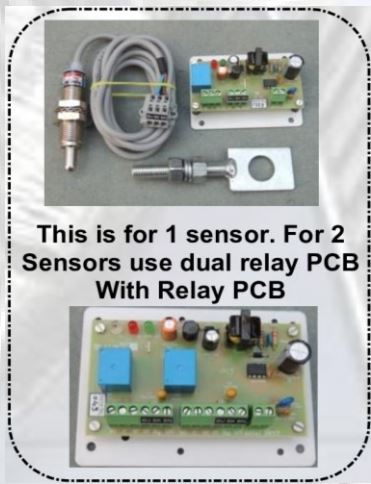 Universal set 12VDC sensor with Relay PCB and clamp